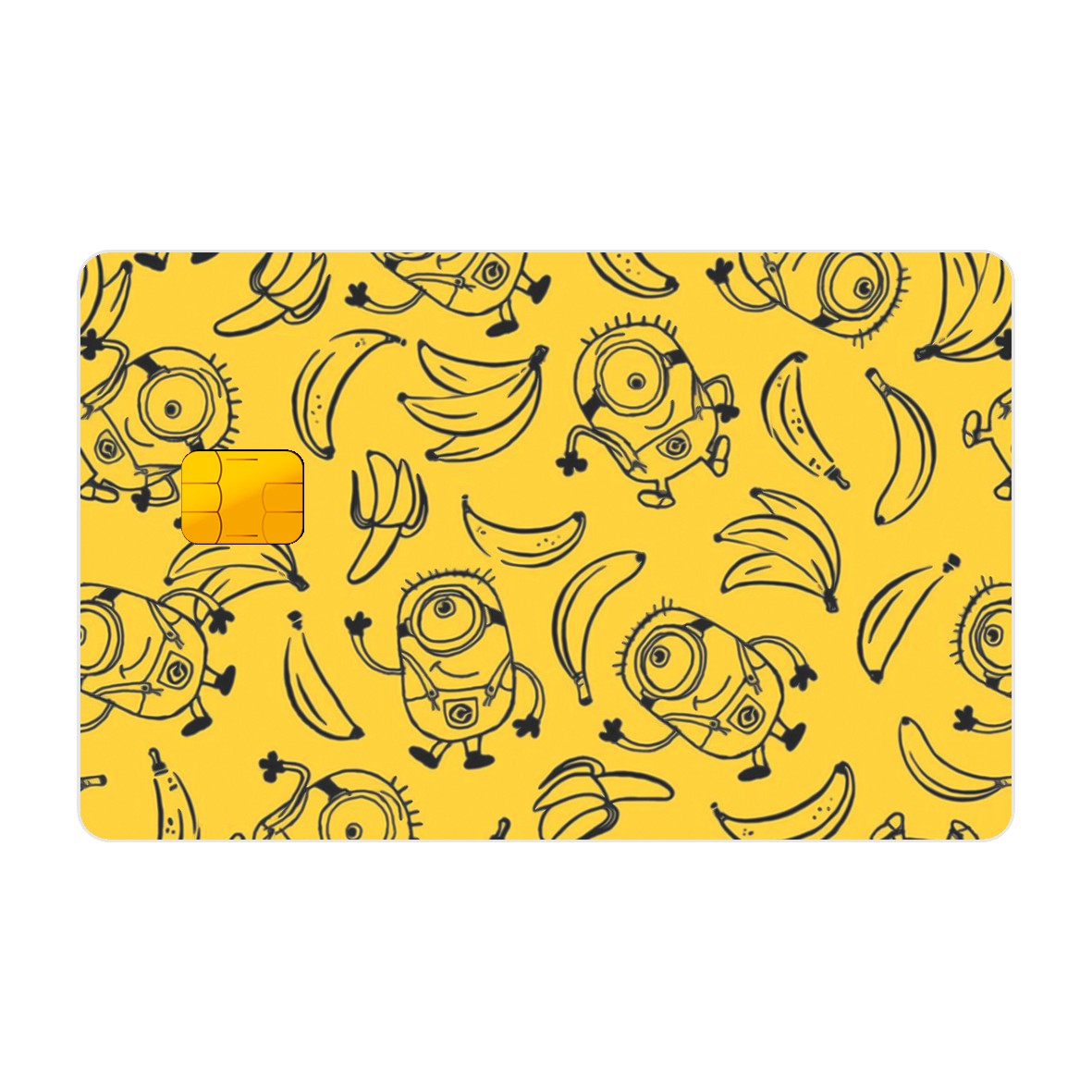 CAPACARD - Película Adesiva Para Cartão - Banana Minion CAPACARD - Película Adesiva Para Cartão - Banana Minion